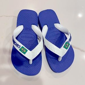 BNWT Brazil Logo Havaianas Kids Flip Flops